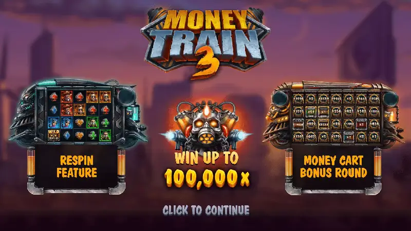 เกมโจรปล้นรถไฟ Money Train 3 เกมภาคต่อจากค่าย Relax Gaming  